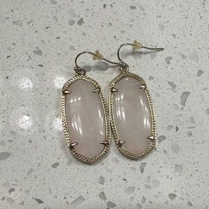 Kendra Scott Elle Drop Earrings in Rose Quartz